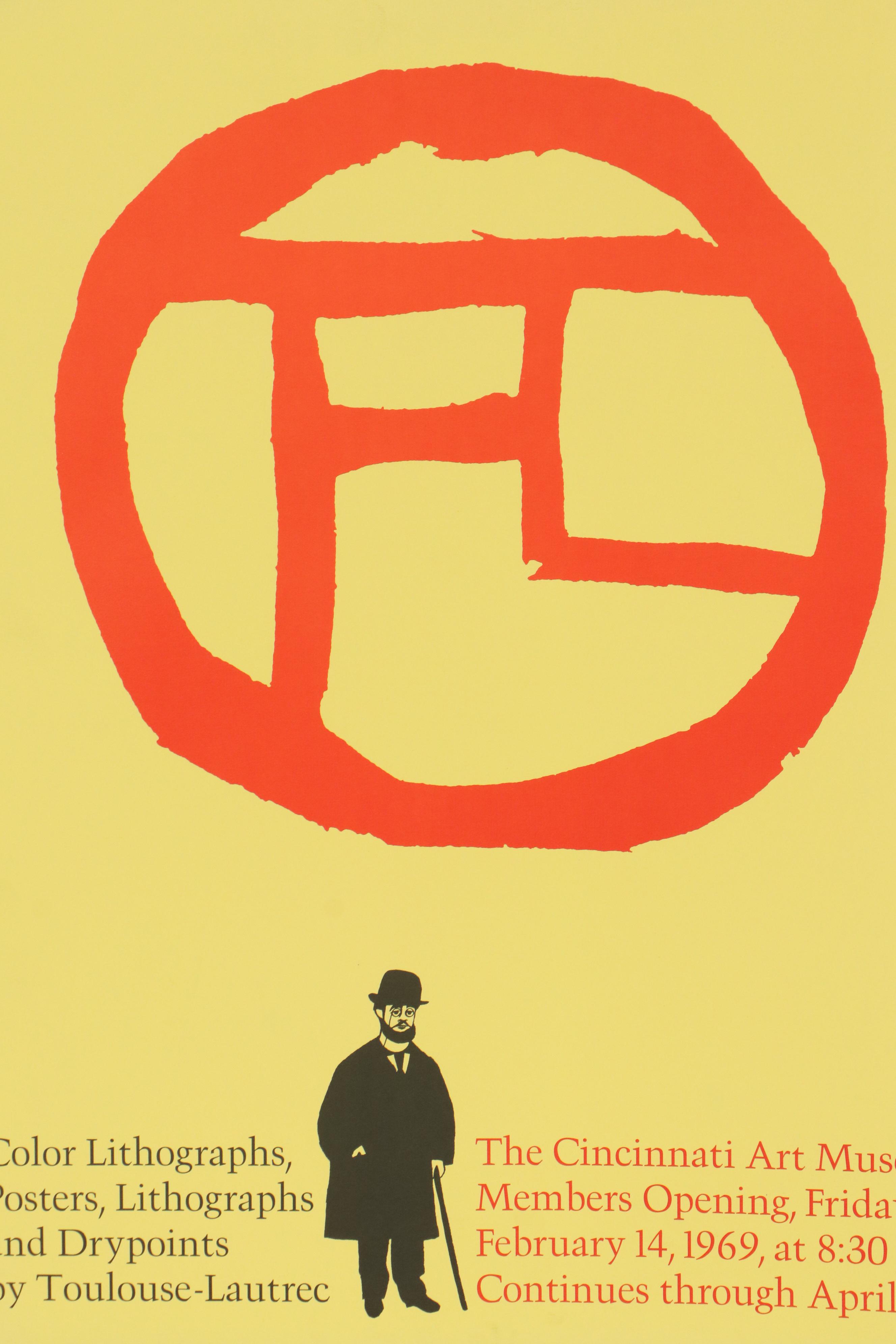 Cincinnati Art Museum Poster for Henri de ToulouseLautrec Exhibit