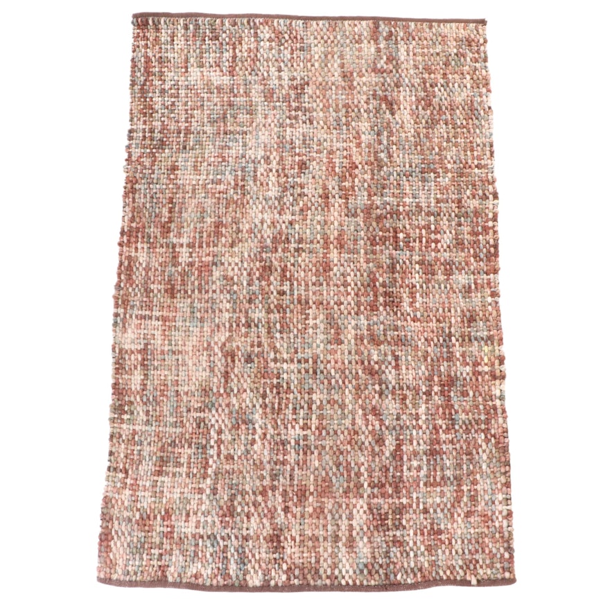 4'11 x 7'11 Handwoven Textures Collection "Cherry" Area Rug