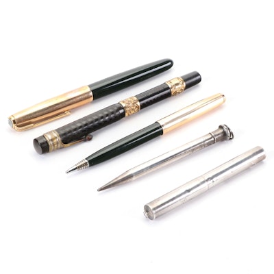 Superite Sterling Pencil, Sterling and 12K Gold Filled Fountain Pens