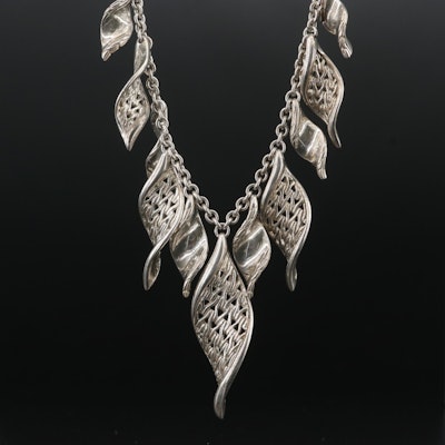 John Hardy Sterling "Classic Chain Wave" Necklace