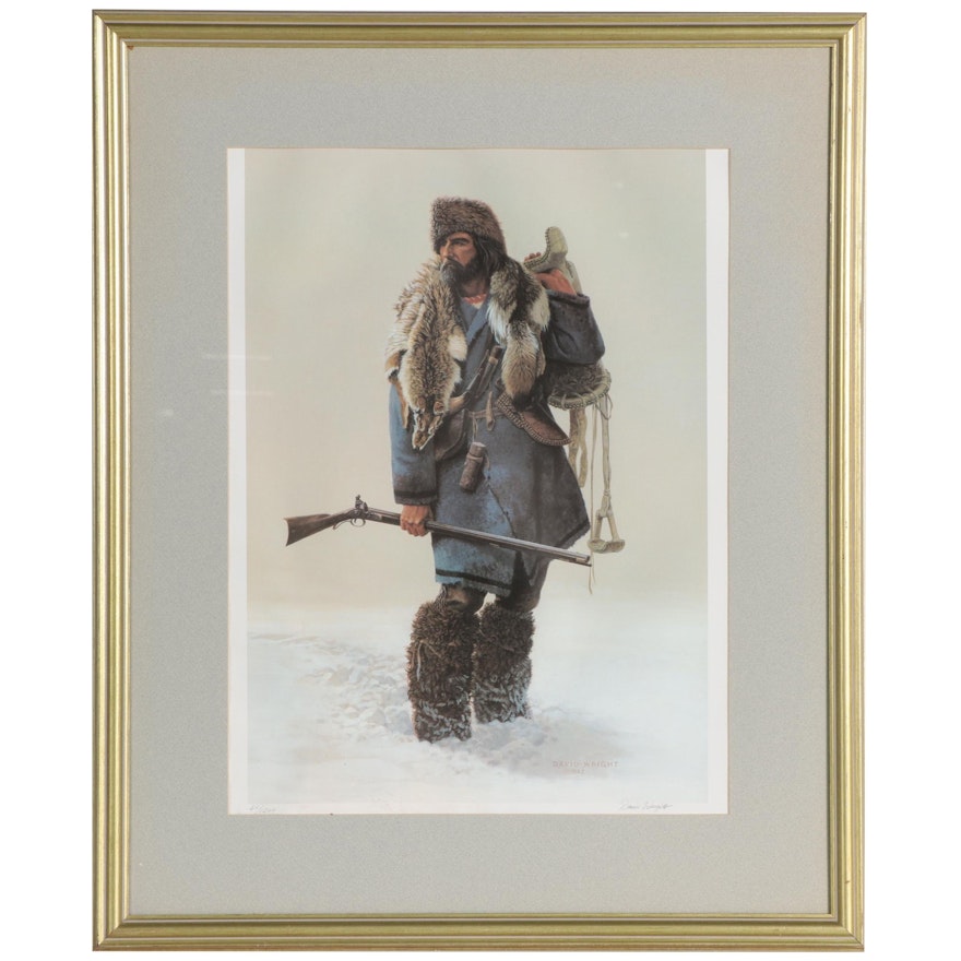 David Wright Offset Lithograph "The Hivernant"
