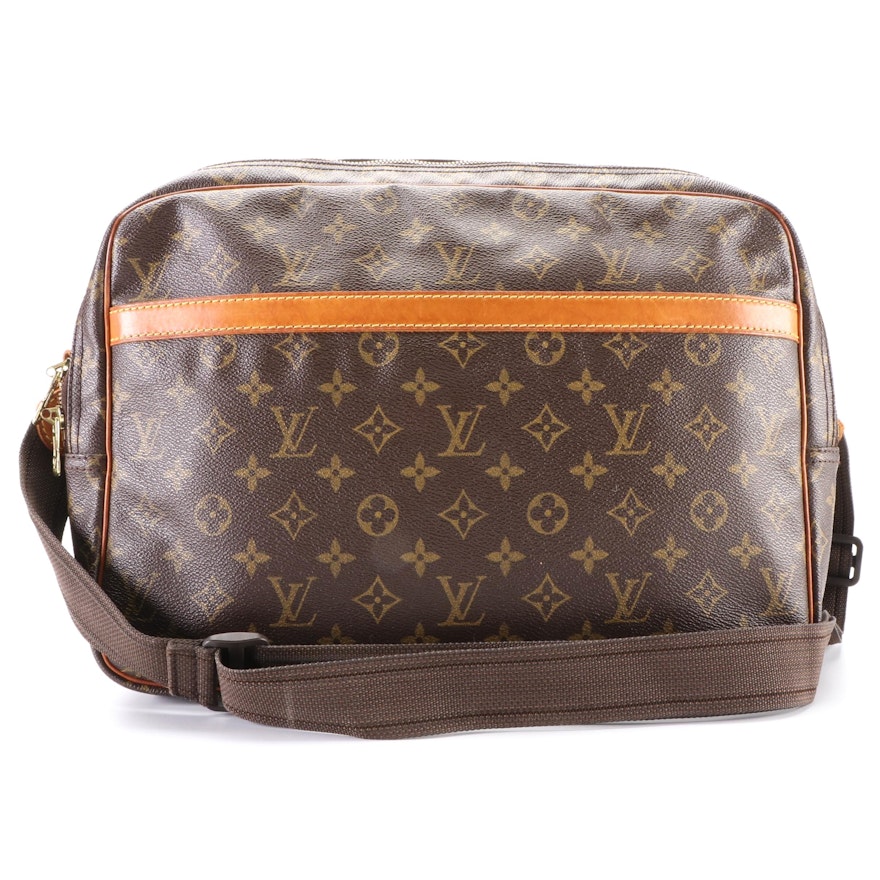 Louis Vuitton Reporter Bag in Monogram Canvas and Vachetta Leather