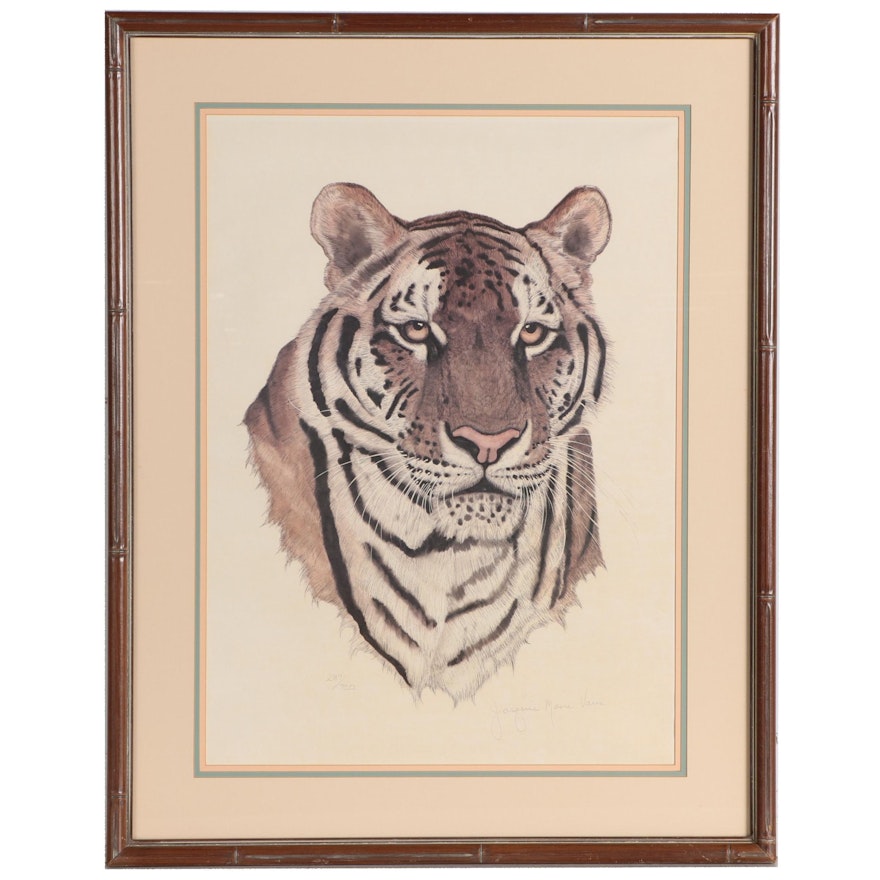 Jacquie Marie Vaux Offset Lithograph "Tiger IV"