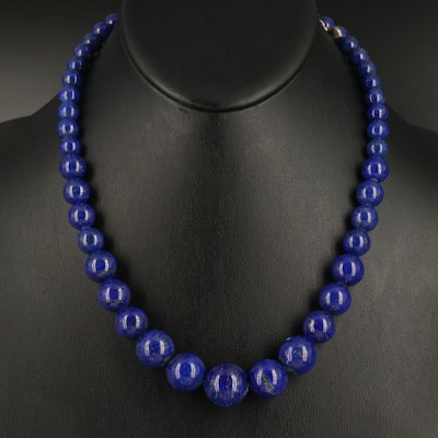 Desert Rose Trading Sterling Lapis Lazuli Graduated Necklace