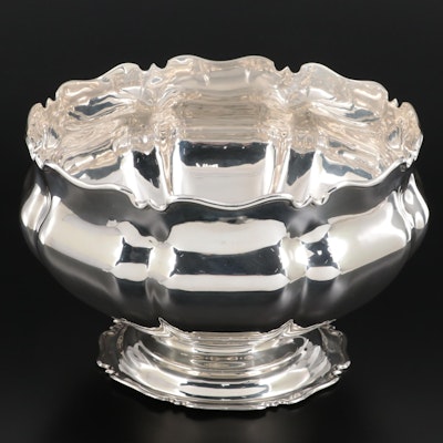 Atkin Brothers English Sterling Silver Punch Bowl, 1909