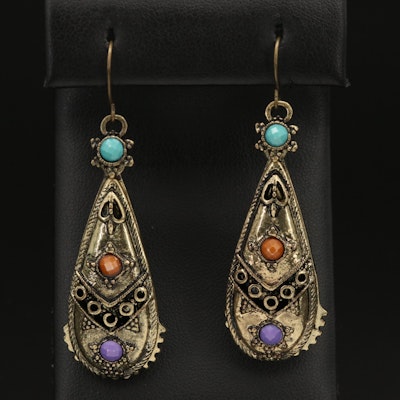 Thai Style Gemstone Earrings