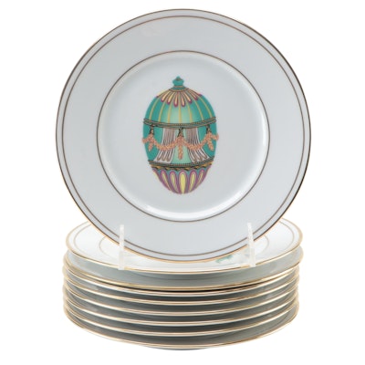 St. Limoges Faberge Egg Porcelain Dessert or Salad Plates