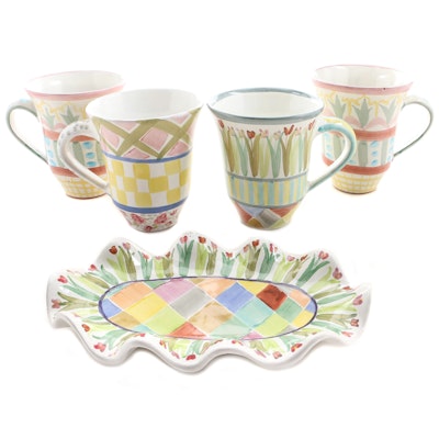 MacKenzie-Childs "Poplar Ridge" and "Madison" Hand-Painted Ceramic Tableware