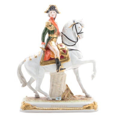 German Porcelain Jean-Baptiste Bessières Figurine, Early to Mid 20th Century