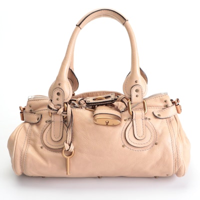 Chloé Paddington Bag in Camel Grained Calfskin Leather