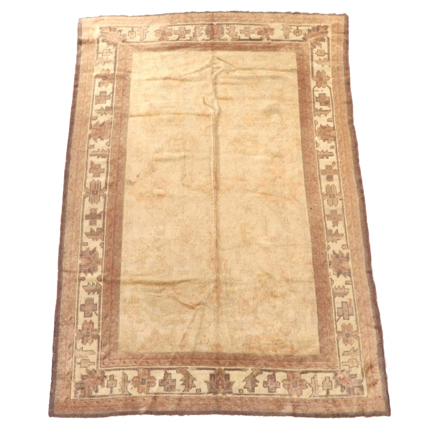 6' x 8'5 Hand-Knotted Turkish Oushak Area Rug