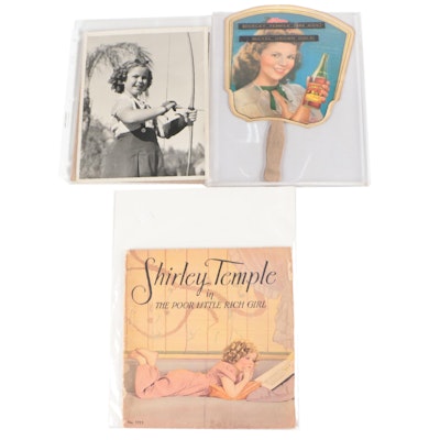 1930s-1940s Shirley Temple Advertisements and "Poor Little Rich Girl" Book