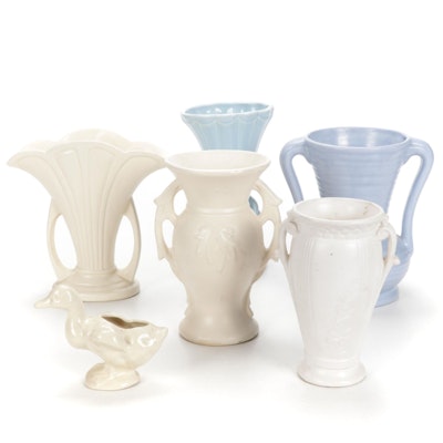 Hull, McCoy, and Other Ceramic Vases, Mid to Late 20th Century