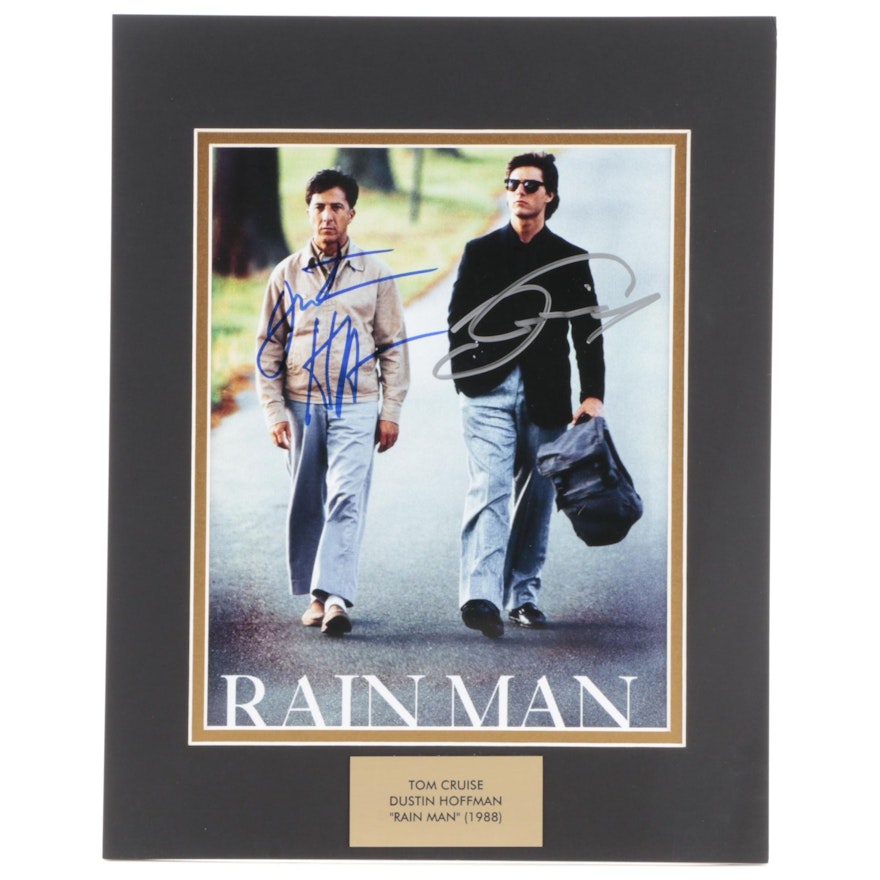 Tom Cruise and Dustin Hoffman Signed "Rain Man (1988) Movie Print, COA