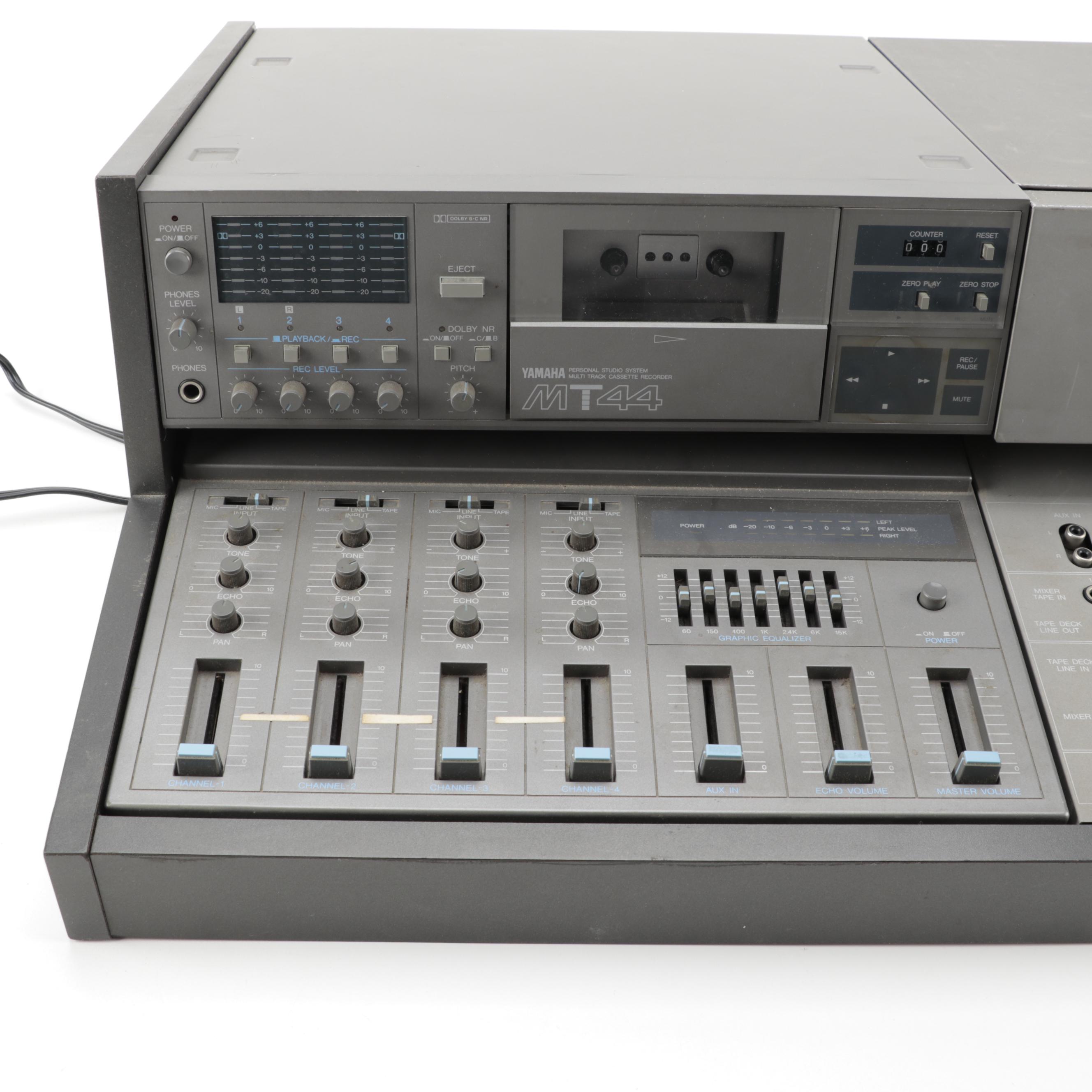 Yamaha MT44 Multi Track Cassette Recorder, MM30 Portable Mixer, PB44