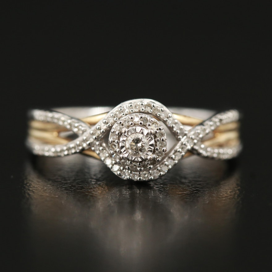 Sterling Diamond Ring