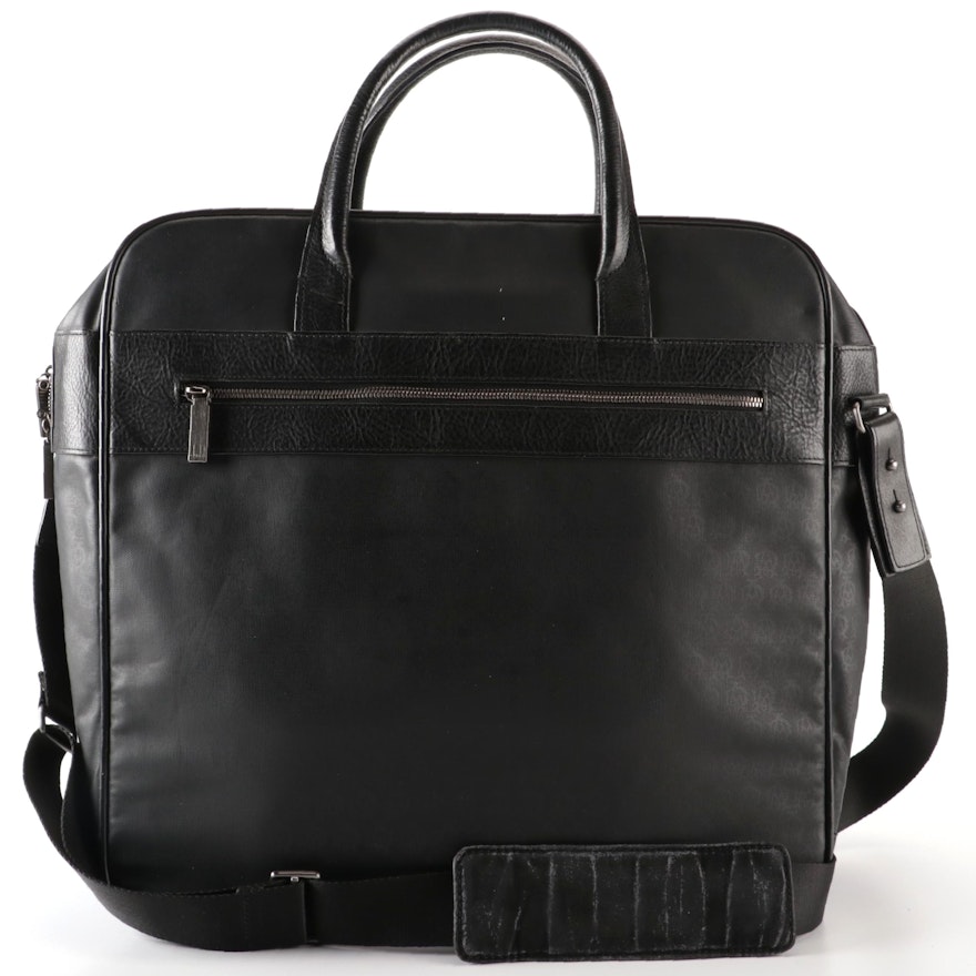 Dunhill Black Coated Canvas and Leather Briefcase