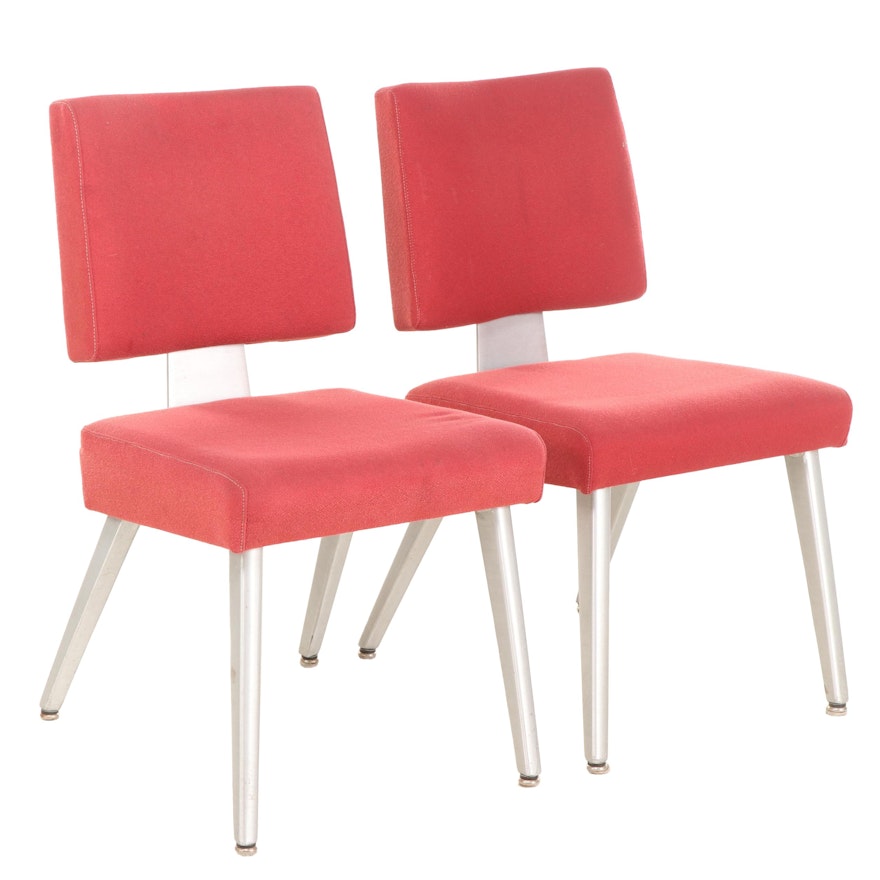 General Fireproofing Co. "GoodForm" Upholstered Aluminum Side Chairs