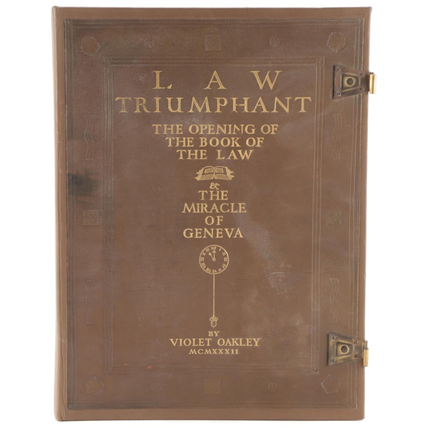 Signed Limited First Edition "Law Triumphant" by Violet Oakley, 1932