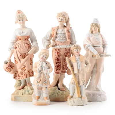 German Bisque Figurines, Early to Mid 20th Century