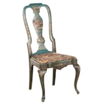 Queen Anne Style Painted, Parcel-Gilt, and Chinoiserie-Decorated Side Chair