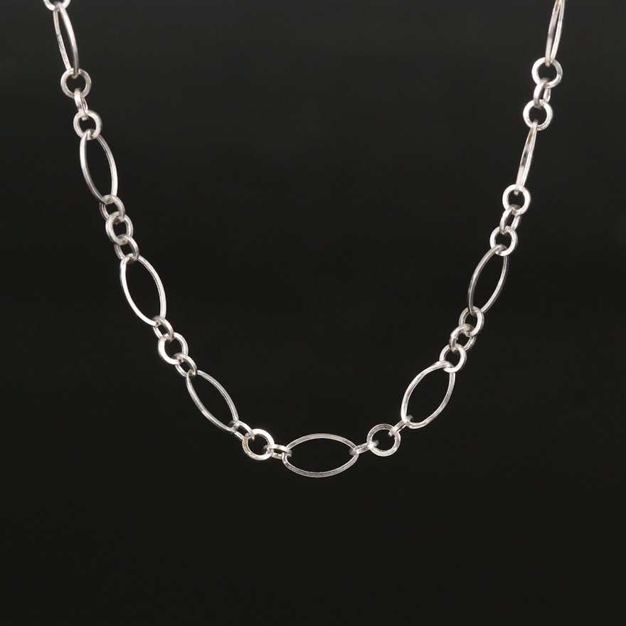 14K Fancy Figaro Chain Necklace