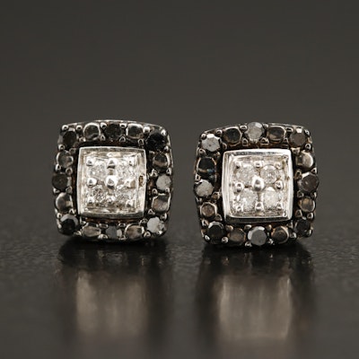 Sterling 0.25 CTW Diamond Stud Earrings