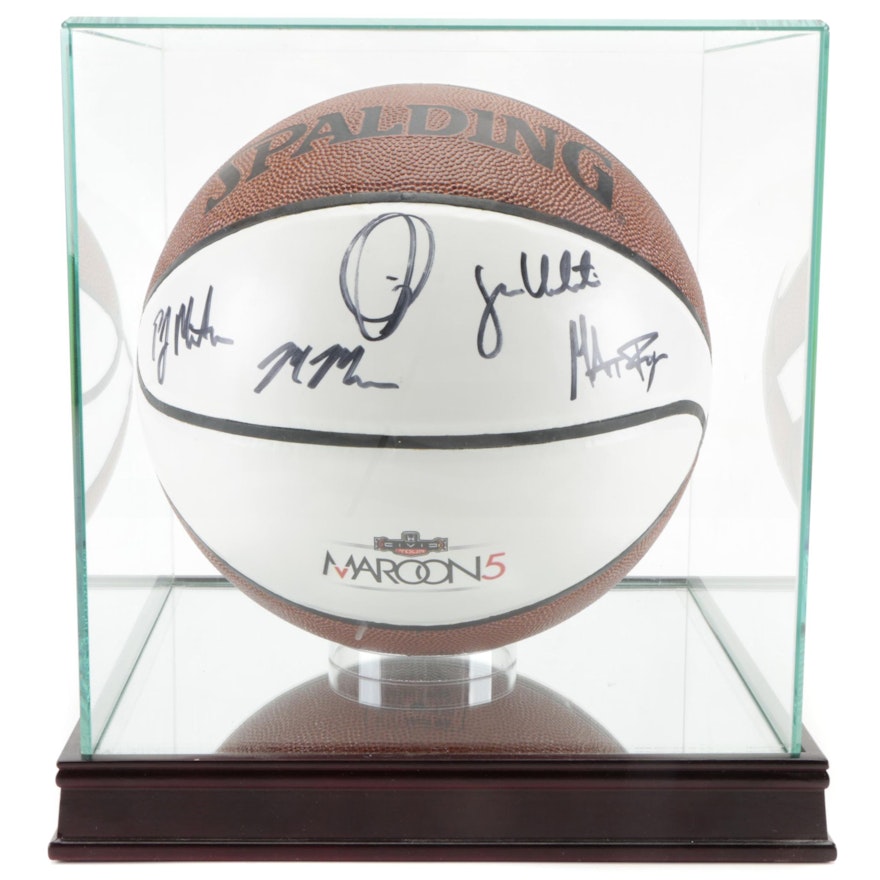 Maroon 5 Signed Basketball with Adam Levine, Mickey Madden, PJ Morton, More