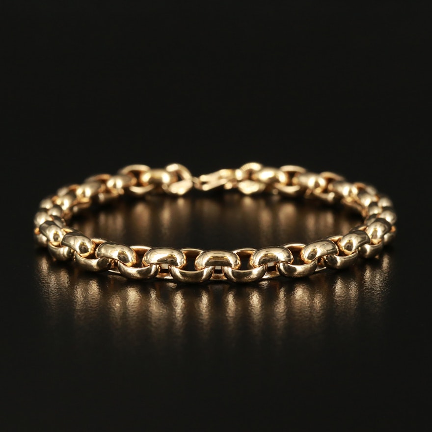 14K Rolo Chain Bracelet