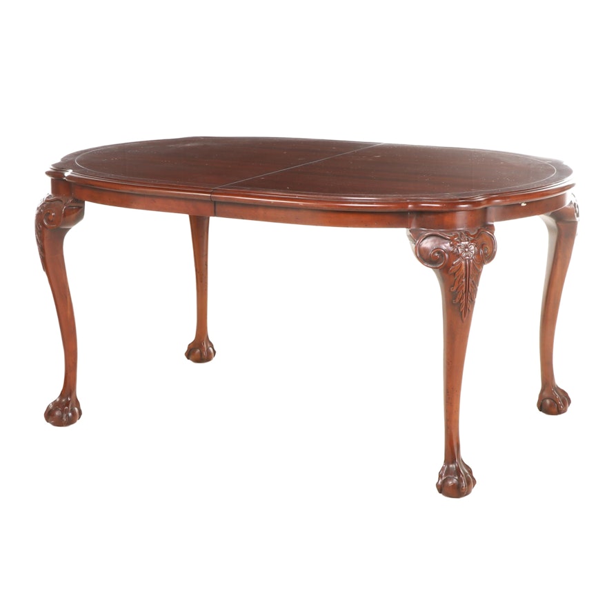 Chippendale Style Cherrywood Extending Dining Table, Late 20th Century