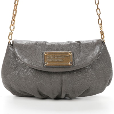Marc By Marc Jacobs Crossbody Bag in Gray with Chain Link and Leather Strap