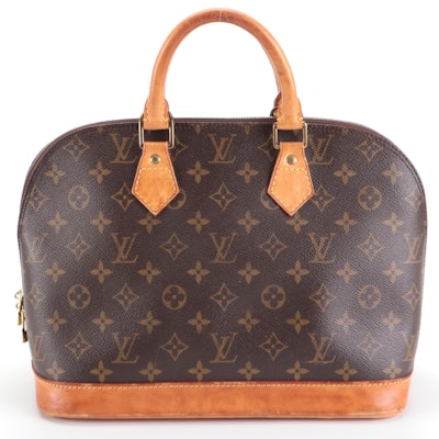 Louis Vuitton Alma PM Bag in Monogram Canvas and Leather