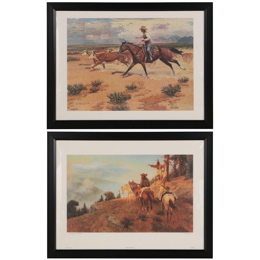 Gary Kapp and Bob Lee Western Scene Offset Lithographs