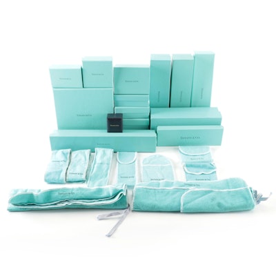 Tiffany & Co. Gift Boxes and Dust Bags with Ring Box