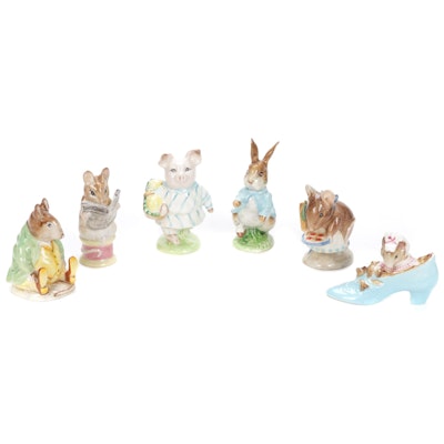 Warne & Co. Ltd. Beatrix Potter Ceramic Character Figurines, Mid-20th C.