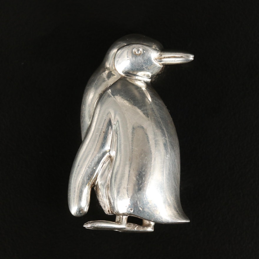 Vintage Tiffany & Co. Sterling Penguin Brooch