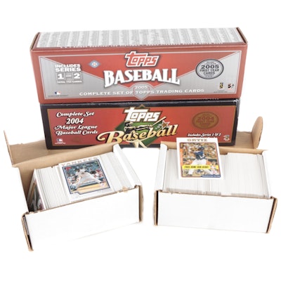 2004-2005 Topps and Topps Update Baseball Card Complete Sets