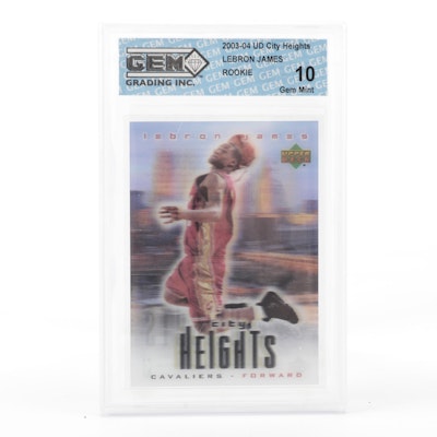2003 LeBron James Upper Deck "City Heights" GEM MINT 10 Rookie Card