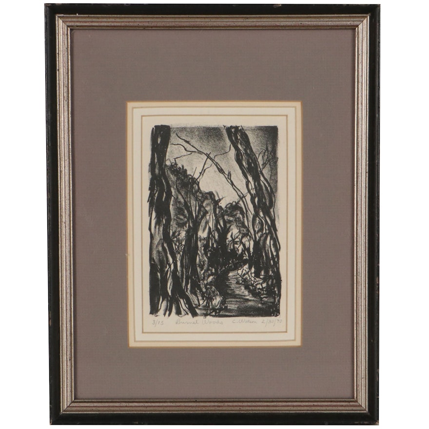 C. Watson Lithograph "Burnet Woods"