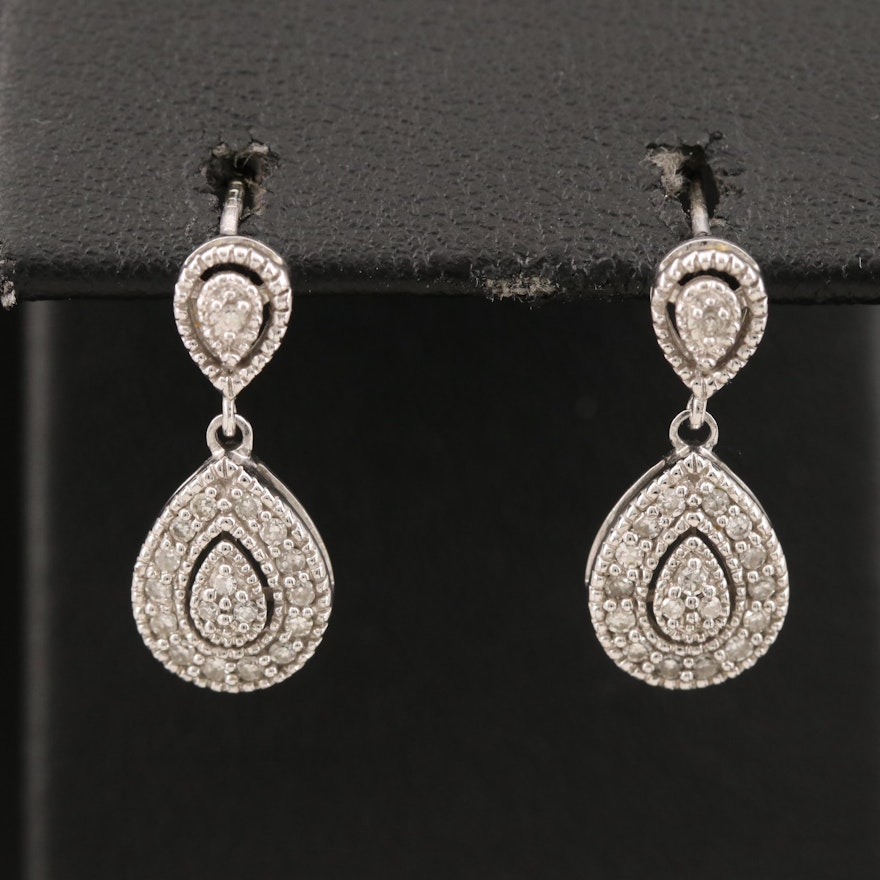14K 0.20 CTW Diamond Drop Earrings
