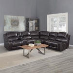 Pulaski "Dunhill" 3-Piece Leather Power Reclining Sectional with Power Headrest
