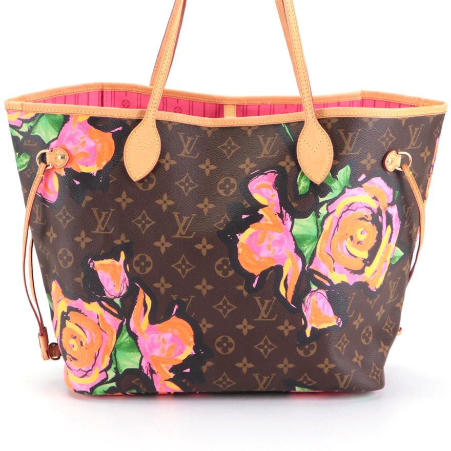 Louis Vuitton Limited Edition Neverfull MM in Roses Monogram Canvas and Leather