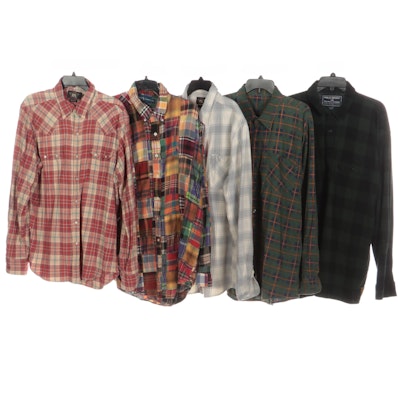 Men's Ralph Lauren Double RL and Polo Sport Shirts with Other Flannel Shirt