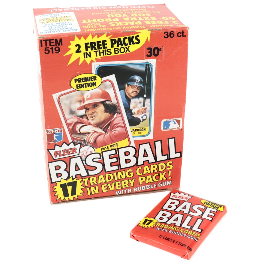 1981 Fleer Baseball 36 Ct. Sealed Wax Packs in Original Vendor Box