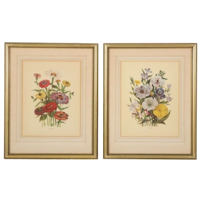 Botanical Offset Lithographs After Jane Webb Loudon, Early-Mid 20th Century