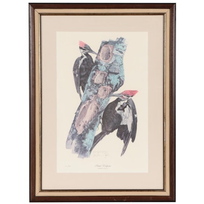 Tom Dunnington Offset Lithograph "Pileated Woodpecker"