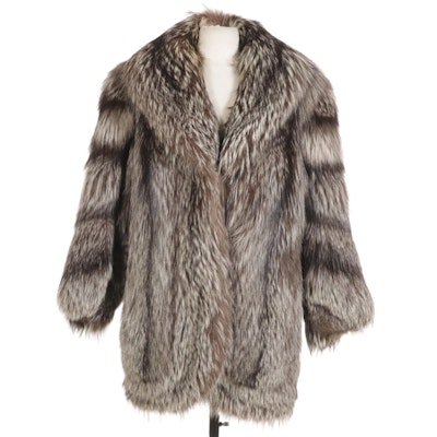 Full Pelt Raccoon Fur Stroller Coat