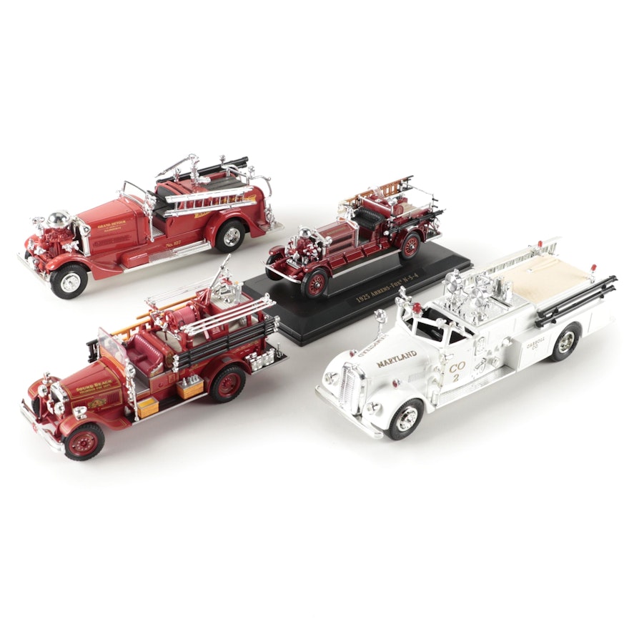 Diecast Fire Engines Ahrens-Fox, Seagraves, Ward Lawrence, Early 20th C.