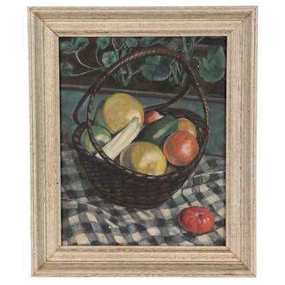 Georg T. Hartmann Oil Painting "Still Life With Tomato"