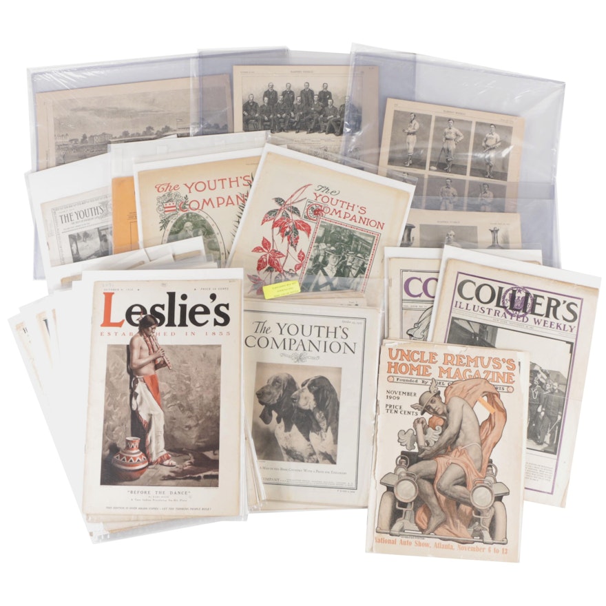"Leslie's," "Collier's," and Other Vintage Magazine Issues, 1874 - 1919